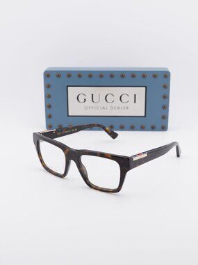 Gucci GG1889O 002 Square Eyeglasses 51mm - Havana